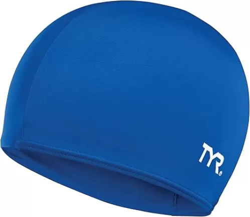 TYR Lycra Fiber Swim Cap, Streamlined Swimming Cap for Warm Waters