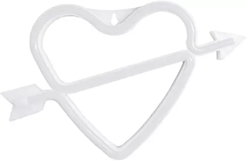 Uonlytech Led Modeling Light Coffee Shop Neon Light Heart Neon Sign Neon Wall Sign Cupid Bow Neon Light Xmas Neon Light Colorful Club Light Signs Moon Lights White Letter Night Light