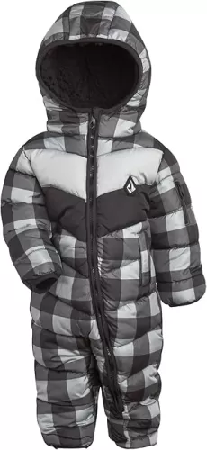 Volcom Baby Boys' Snowsuit - Cozy Fleece Lined Hooded Winter Snow Pram Bunting Suit for Newborns and Infants (Sizes: 3M-24M)