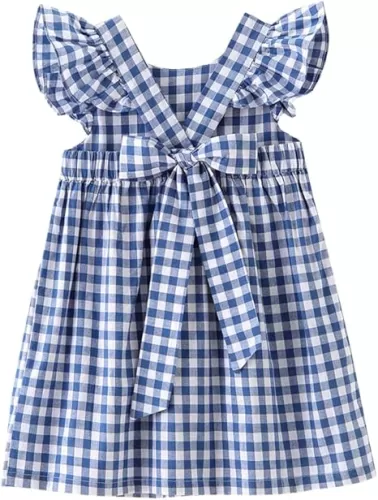 Zanie Kids Easter Dresses for Girls Baby Girl Summer Dress Playwear Family Photo Outfits