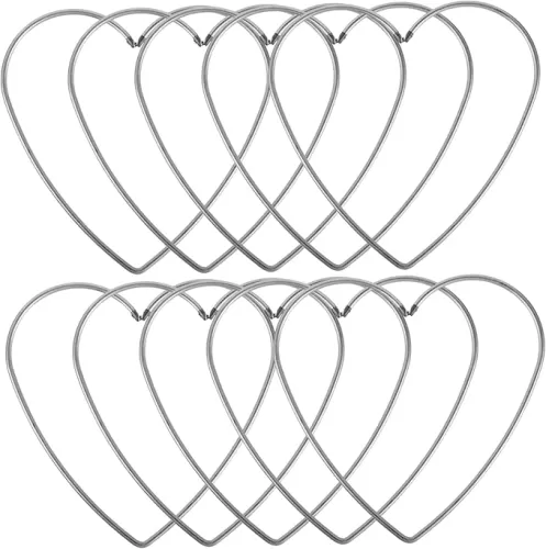 10pc Heart Shape Wire Ring Metal Ring for Dreamcatcher DIY Dreamcatcher Hoop Heart for Women