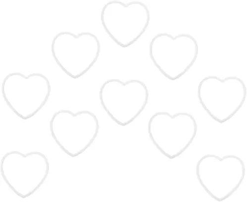 10Pcs Heart Shaped Dream Catcher Rings Plastic Macrame Hoops for DIY Craft Projects Wreath Making and Home Decor