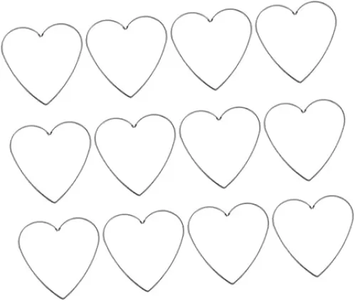 12Pcs Heart Shaped Metal Hoops for DIY Crafts Dreamcatcher Rings Macrame Wreath Frame Elegant Love Symbol for Home Decoration for Weddings and Special Occasions
