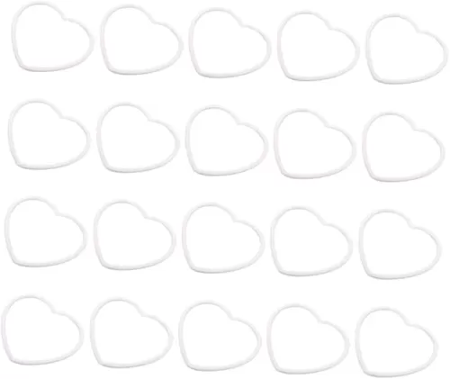 20Pcs Heart Shaped Macrame Rings for DIY Dream Catcher and Wedding Wreath Decor Sturdy Crafting Material for Handmade Projects and Home Decoration
