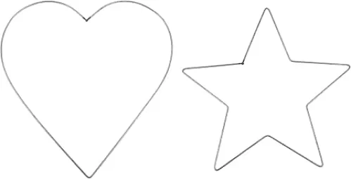 2pcs Dream Catcher Metal Ring Star Heart Shape Macrame Rings Wreath Floral Hoop for DIY Dream Catcher Wedding Wreath Craft
