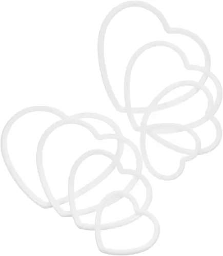 8pcs Heart Shaped Dream Catcher Rings Charming Lace Decor for DIY Crafts Weddings Home Wall Hanging Effortless Maintenance for Valentine
