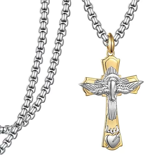 925 Sterling Silver Cross Necklace for Men Women Religious Amulets Jewelry Gifts