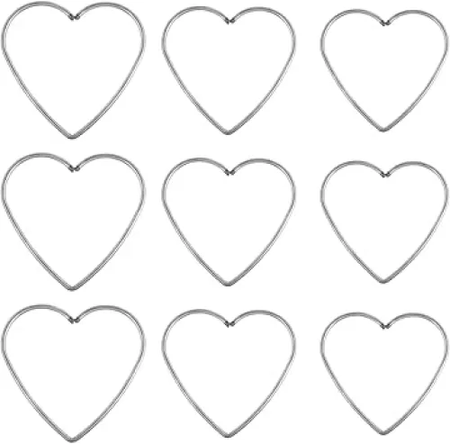 9pcs Dreamcatcher Rings Heart Shape Hoops for Diy Crafts Handmade Accessories for Home Decoration and Art Projects