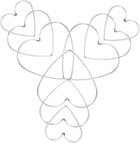 9Pcs Heart Shaped Dreamcatcher Rings DIY Craft Hoops for Women Sturdy Iron Ring for Handmade Accessories Decoration
