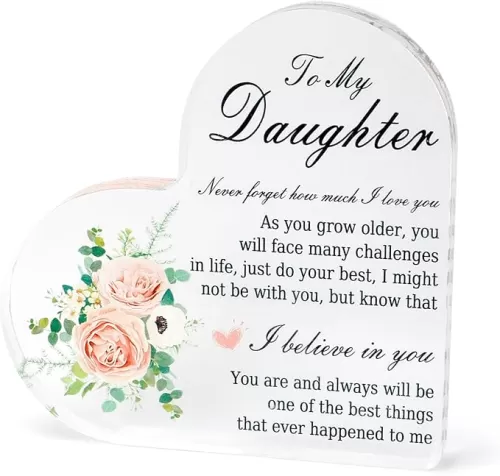 Acrylic Heart-Shaped Ornament Daughter Gift Birthday Special Occasions