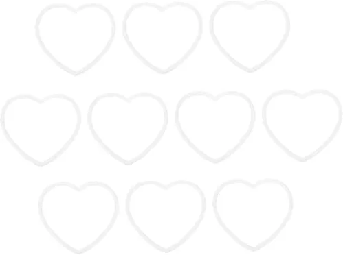Alipis 10Pcs Heart Shape Rings for DIY Dream Catchers and Ornaments Smooth Surface Creative Crafting Supplies for Wreaths and Decorative Projects