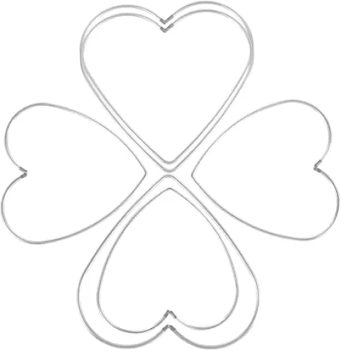 BEBEMOKO 6Pcs Metal Dream Catcher Rings for DIY Crafts Heart-Shaped Wreath Frames for Macrame and Home Decor Projects