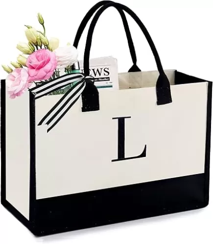 BeeGreen Personalized-Tote-Bag-for Women Mom Teacher Friends Sister Gift Bags with Comestic Bag