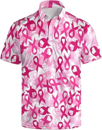 Funny Golf Polos for Men Funny Print Short Sleeve Shirts Quick Dry Polo Shirts Hawaiian Shirt Performance Golf Outfits
