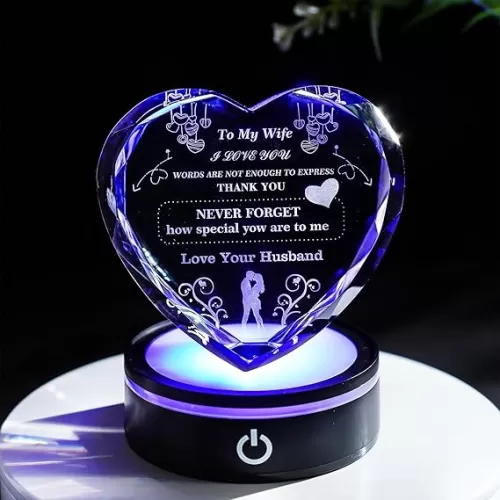 Gifts for Wife I Love You Gifts for Her from Husband Best Wife with Colorful LED Base Romantic Gift from Husband on Valentine