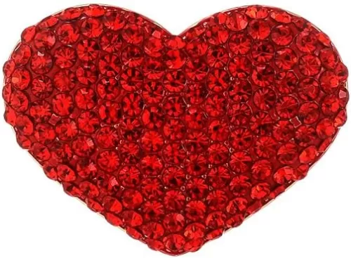Heart Brooches for Women Girls Rhinestone Brooches Heart Lapel Pins Jewelry Gifts for Her