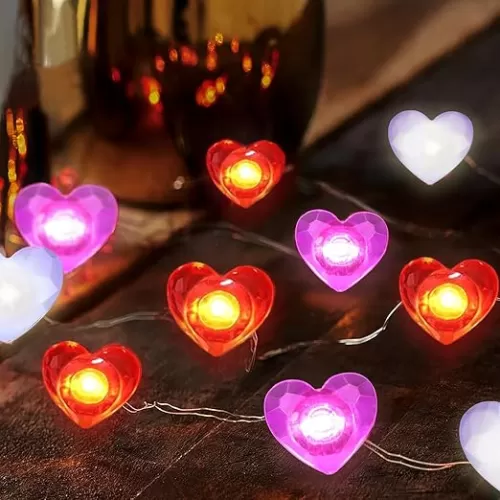 Heart String Lights 10FT 30 LED Romantic Valentine