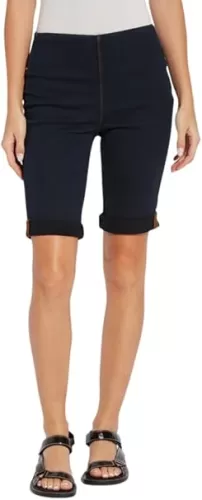 Lyssé Denim Boyfriend Shorts – Boyfriend Jean Shorts for Women with Comfy 4-Way Stretch Knit Denim