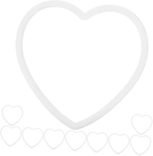 MAGICLULU 10Pcs Heart Shaped Dream Catcher Rings DIY Macrame Hoops for Crafting Wall Decoration and Wreath Making