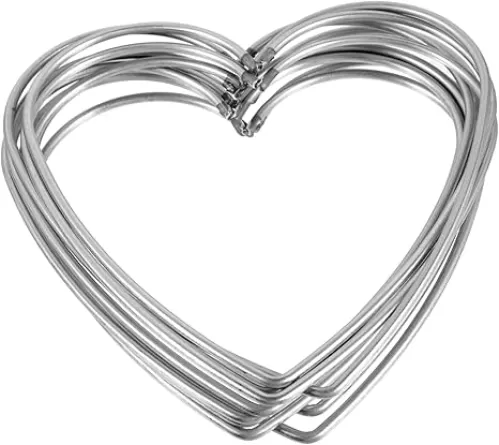 Wakauto 10Pc Heart Shaped Metal Dreamcatcher Ring DIY Cloth Accessory for Handmade Crafts for Wall Hangings and Home Decor Unique for Women