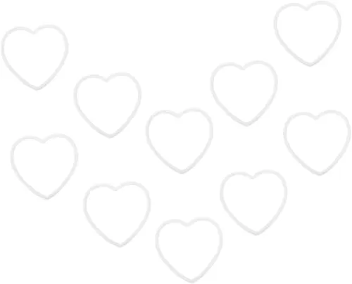 Wakauto 10Pcs Heart Shaped DIY Dream Catcher Rings Plastic Macrame for Craft Projects Smooth Floral Wreath for Wall Hanging Decor