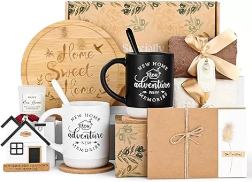YHRJWN House Warming Gifts New Home, Housewarming Gifts New Home, House Warming Gift for Women Men Couples Newlywed Friends, Housewarming Gift Box, 13 Pieces