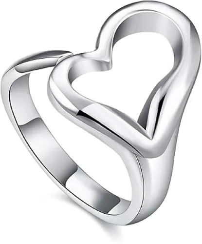 14K Gold Open Rings Trendy Adjustable Finger Rings Cubic Zirconia Ring Retro Sterling Silver Punk Ring Hip Pop Statement Ring Thumb Ring Stacking Ring Vintage Rings Jewelry for Women Men Birthday Gift
