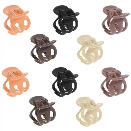 2 Sets Small Hair Claw Clips for Women Heart Shaped Jaw Clips for Thick Hair for Various Hairstyles and Daily Use