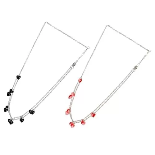 2Pcs Bridal Head Chain Hair Accessories Elegant Heart Pendant Headdress for Weddings and Festivals Lightweight Comfortable Design for Stunning Hairstyles
