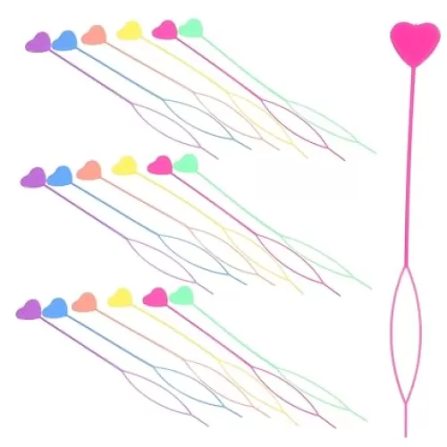 30 pcs Heart Shape Hair Braid Tools for Girls Easy to Use Hair Styling Accessories for Boys and Girls Ponytails and Braids