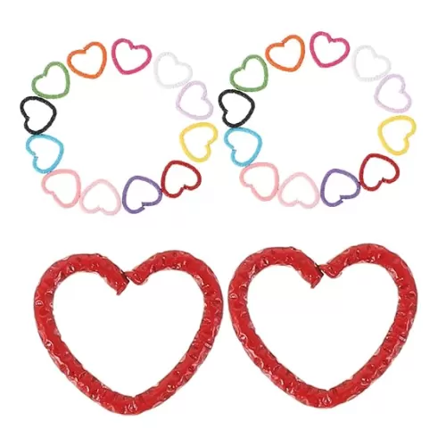 50pcs Cute Heart-shaped Metal Hair Clips for Women and Girls Hair Accessories for Parties Stage and Hairstyles Love for Braids and Buns