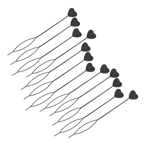 50pcs Heart-shaped Hair Braid Tool Plastic Ponytail Styling Clips for Easy Hairdos for Dance Parties Keeps Hair Neat and Elegant