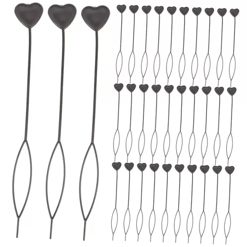 50Pcs Heart Shaped Hair Styling Tool Tail Braid Maker Clips Elegant Hair Accessory for Quick Ponytails Buns for Parties Banquets No Damage to Hair