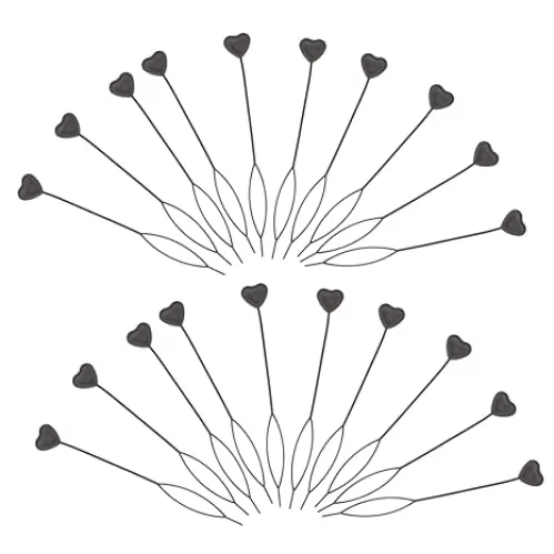 50pcs Heart Shaped Hair Tail Styling Tool for Quick Ponytail and Braid Styles No Damage to Hair for Parties and Dance Black