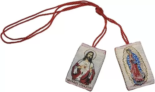 Angelitos de Mexico Sacred Heart with Our Lady of Guadalupe Scapular del Sagrado Corazon