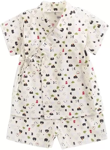 Baby Japanese Kimono Robe Newborn Cotton Robe Romper Infant Comfy Loose Japanese Pajamas Summer Kimono Baby