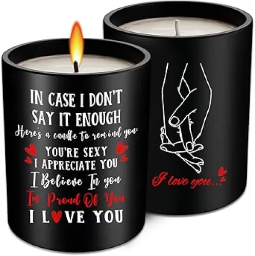 Candles Gifts for Her or Him - Anniversary or Wedding Gift for Women Men - Couples Gifts for Girlfriend, Boyfriend, Wife, Husband, Romantic Presentfor Him, Her, Vanilla Lavender Scented Candle 10oz.