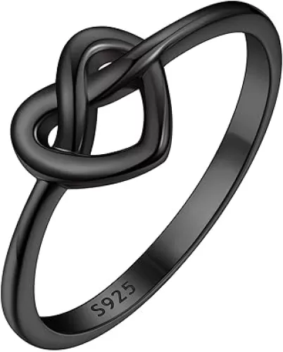 ChicSilver 925 Sterling Silver Love Knot Promise Ring High Polish Comfort Fit Band Ring Size 4-12(With Gift Box)
