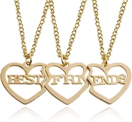 Choistily Friendship Necklace for 3 Bff Necklaces Cute Heart Matching Necklace Best Friends Forever with Crystal Broken Heart Charm Pendant Necklace Sister Birthday Gifts