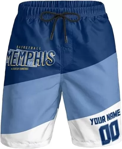 City Custom Baketball Beach Shorts Customized Any Name and Number