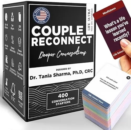 Couple Conversation Games & 400 Activities for Adults, Fun Board Card Game for Adult Couples in Relationship - Birthdays, Wedding, Bridal Shower, Wife Husband Gift, 2 Players Date Night Ideas Gifts