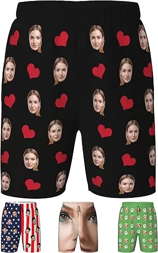 Custom Swim Trunks Men, Men's Beach Shorts, Mens Comfortable Shorts, Funny Mens Swim Trunks, Swimsuits for Men