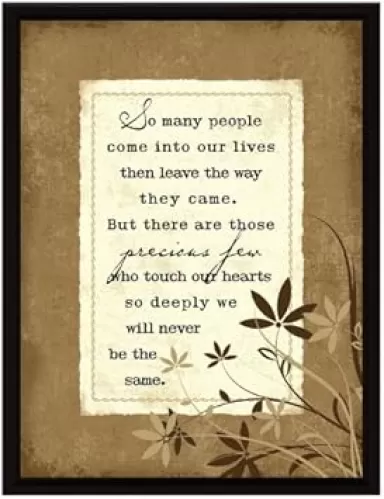 DEXSA So Many People Wood Framed Plaque - Made in the USA - 6.5"x8.5" Frame Wall & Tabletop Decoration | Easel & Hanging Hook | Those Precious Few who Touch Our Hearts so Deeply we Will Never be The Same