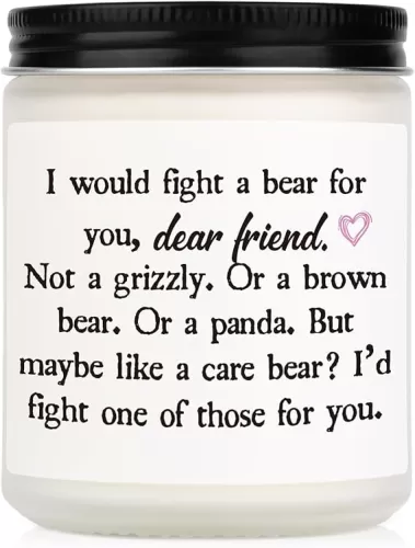 Friend Gifts for Women, Friend Birthday, Friendship Gifts for Women Soul Sister Bestie, Handmade Lavender Natural Soy Wax Candle (7oz)