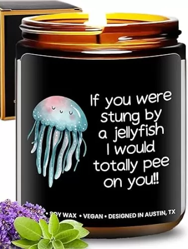 Funny Friendship Candle, If You were Stung by a Jellyfish, Funny Gifts for Friends Adult Humor, Best Friends Gifts for Friend Women Unique, Birthday, Christmas, Gift-Ready