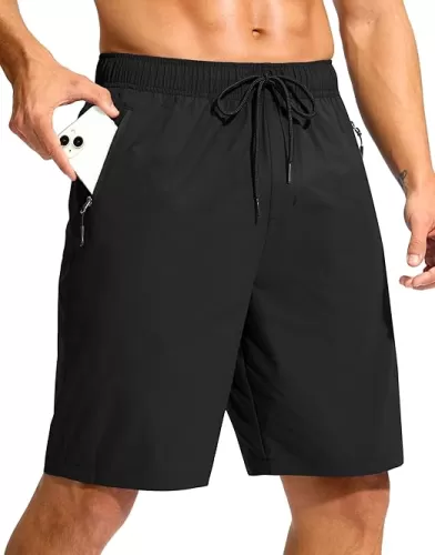 G Gradual Men's Swim Trunks 9" Quick Dry Swimming Board Shorts with Zipper Pockets Swimwear Bathing Suit for Men No Liner