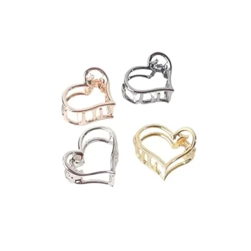 Hairstyle Decoration 4pcs Heart Shaped Jaw Clip Hair Clips for Women Girls