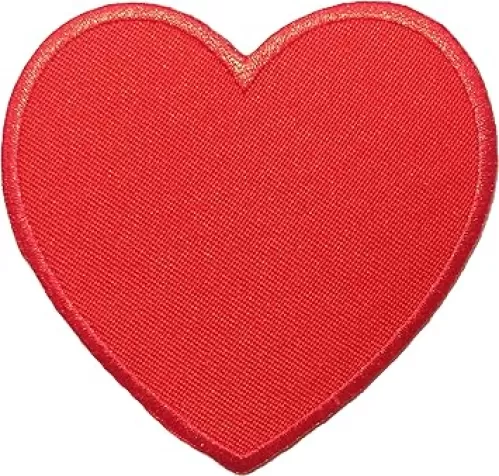 Heart Red Sew Iron on Embroidered Patches