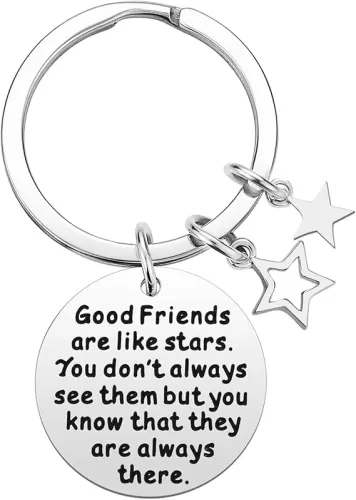 iWenSheng Friendship Gifts for Women - Good Friends are Like Stars Friendship Keychain Gift Best Friend Gift for Women Birthday Gifts for Best Friend Female BFF Jewelry