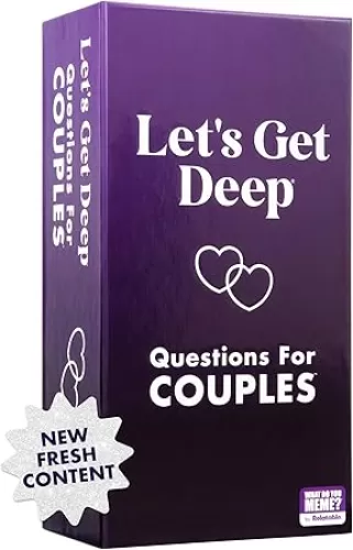 Let's Get Deep by Relatable, A Question Card Game for Couples, Great for Date Night Ideas, Couples Gifts, Wedding Gifts, and Long Distance Relationship Gifts, Includes 300 Cards to Build Up Intimacy